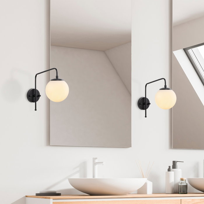 Opviq Lámpara de pared Blanco y Negro Opviq Lámpara de pared Blanco y Negro